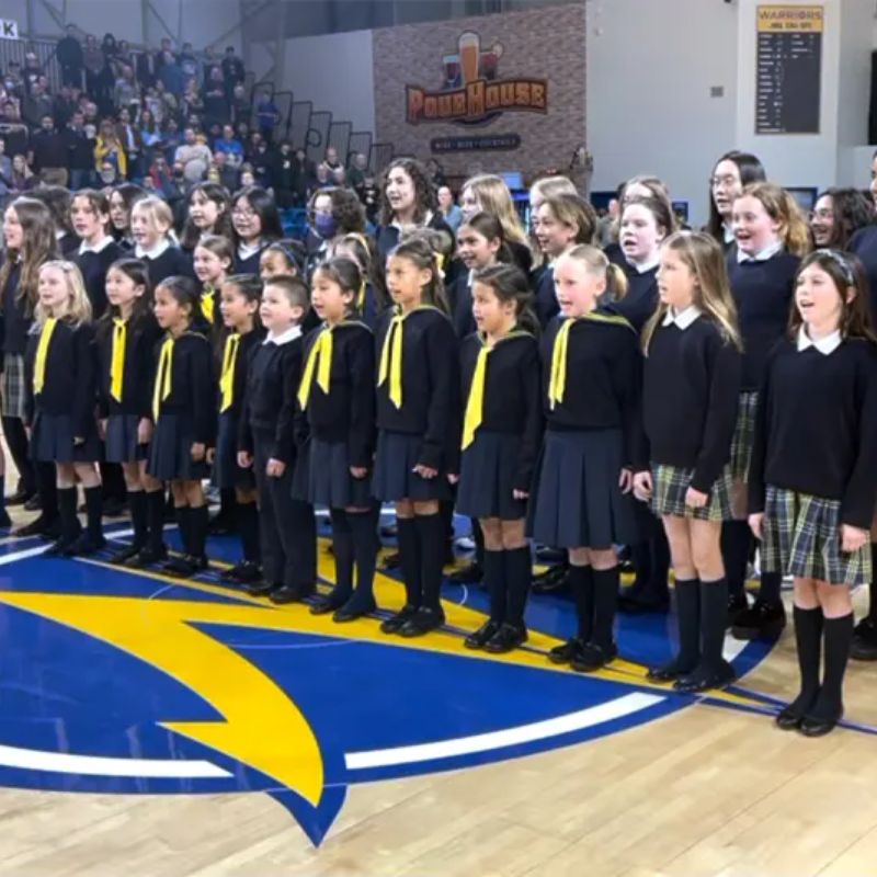 Slam dunk for Cougar performers at Santa Cruz Warriors game