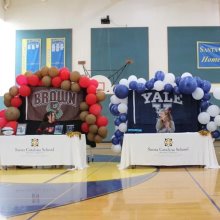 Three athletes are college-bound in track, rugby, and volleyball